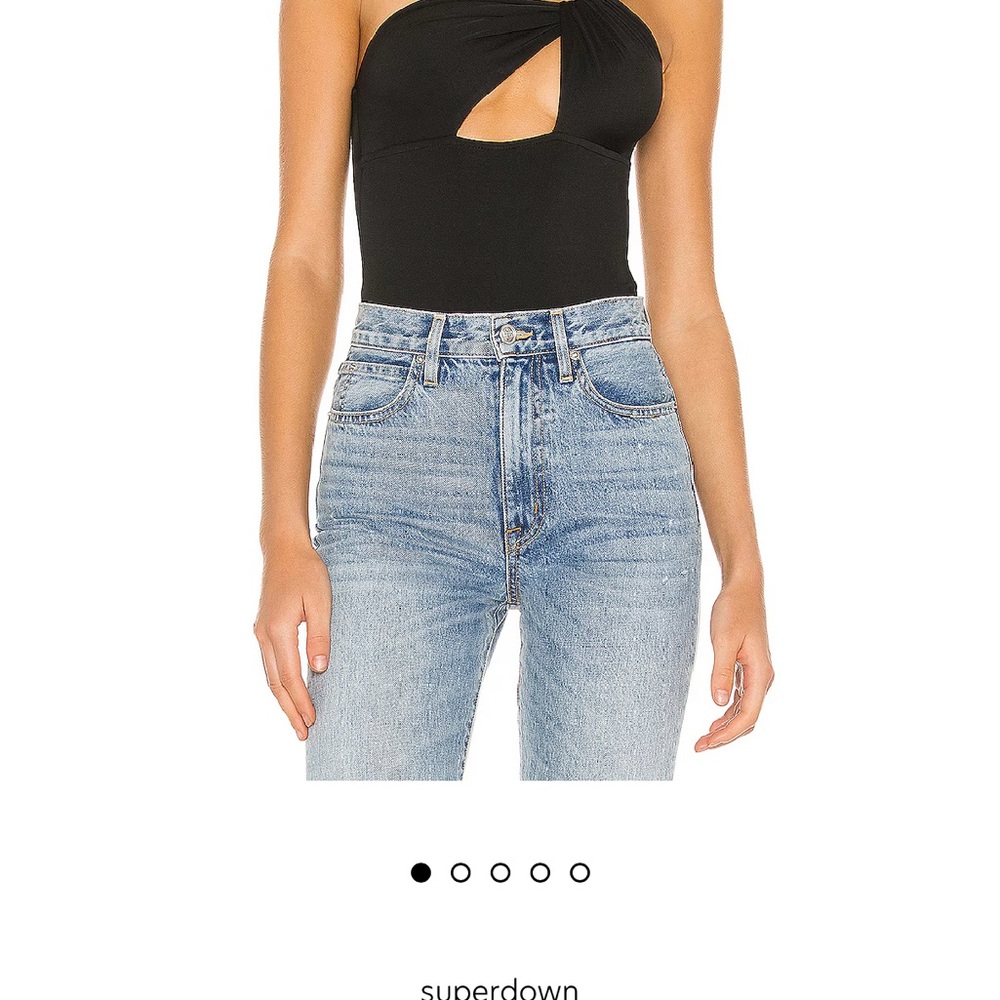 Revolve Superdown Black Twist Cutout Bodysuit